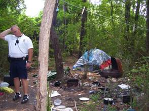 homeless encampments woods myrtle beach problem fairly particularly shown such those above only some small problems